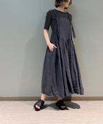 NATURAL DRY LINEN SWITCHING JUMPER SKIRT