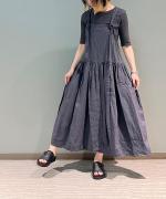 NATURAL DRY LINEN SWITCHING JUMPER SKIRT