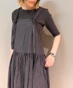 NATURAL DRY LINEN SWITCHING JUMPER SKIRT