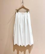 ANTIQUE SCALLOPED LACE GATHER SKIRT "trois"