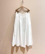 ANTIQUE SCALLOPED LACE GATHER SKIRT "trois"