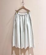 ANTIQUE SCALLOPED LACE GATHER SKIRT "trois"