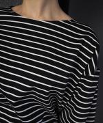 JOUET TUCKED SLEEVE BORDER PULLOVER