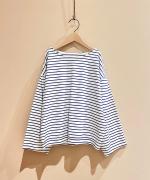 JOUET TUCKED SLEEVE BORDER PULLOVER