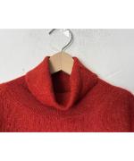 GATHER SLEEVE ALPACA KNIT TURTLE PULL OVER
