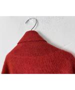 GATHER SLEEVE ALPACA KNIT TURTLE PULL OVER