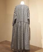 GIMGHAM MODERNIST SWIITCHING GATHER OP