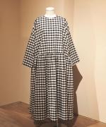 GIMGHAM MODERNIST SWIITCHING GATHER OP