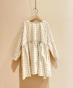 GINGHAM SWITCHING GATHER BLOUSE
