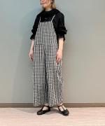 GINGHAM TRAVAIL SALOPETTE