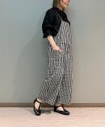GINGHAM TRAVAIL SALOPETTE