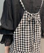 GINGHAM TRAVAIL SALOPETTE