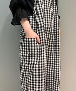 GINGHAM TRAVAIL SALOPETTE