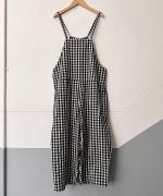 GINGHAM TRAVAIL SALOPETTE
