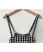 GINGHAM TRAVAIL SALOPETTE
