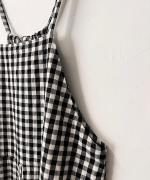 GINGHAM TRAVAIL SALOPETTE