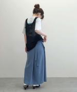 追撚ポリエステル・ツイル ラップスカート