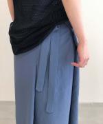 追撚ポリエステル・ツイル ラップスカート