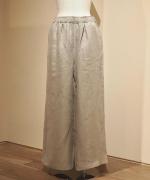 LINEN TWILL EASY WIDE PANTS