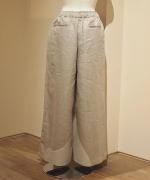 LINEN TWILL EASY WIDE PANTS