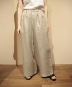 LINEN TWILL EASY WIDE PANTS