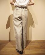 LINEN TWILL EASY WIDE PANTS