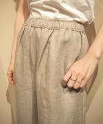 LINEN TWILL EASY WIDE PANTS