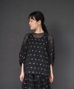 floret jacquard blouse
