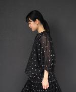 floret jacquard blouse