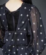 floret jacquard blouse