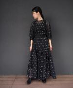 floret jacquard blouse