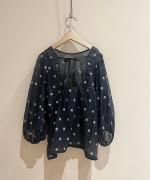 floret jacquard blouse