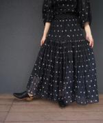 floret jacquard skirt