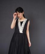 tulle lace ramie dress