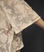 botanical cut jacquard blouse