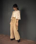 botanical cut jacquard blouse