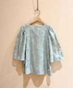 botanical cut jacquard blouse