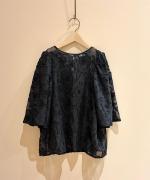 botanical cut jacquard blouse