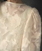 botanical cut jacquard blouse