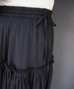 cotton silk gathers skirt