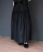 cotton silk gathers skirt