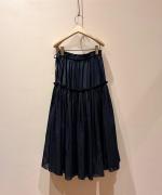 cotton silk gathers skirt