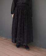 botanical cut jacquard skirt