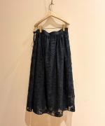 botanical cut jacquard skirt