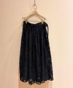 botanical cut jacquard skirt