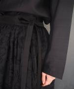 botanical cut jacquard skirt