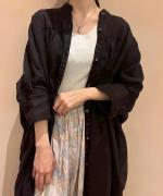 3/4 SLV Long Gather Dress