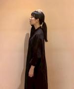 3/4 SLV Long Gather Dress