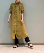 LINEN URBAN FRILL ONE PIECE