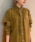 LINEN URBAN FRILL ONE PIECE